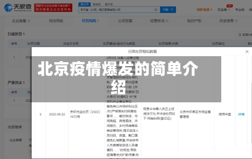北京疫情爆发的简单介绍