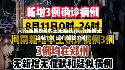 河南新增8例本土无症状(河南新增无症状1例 现有确诊7例)-第2张图片