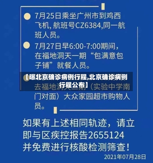 【曝北京确诊病例行程,北京确诊病例行程公布】-第1张图片