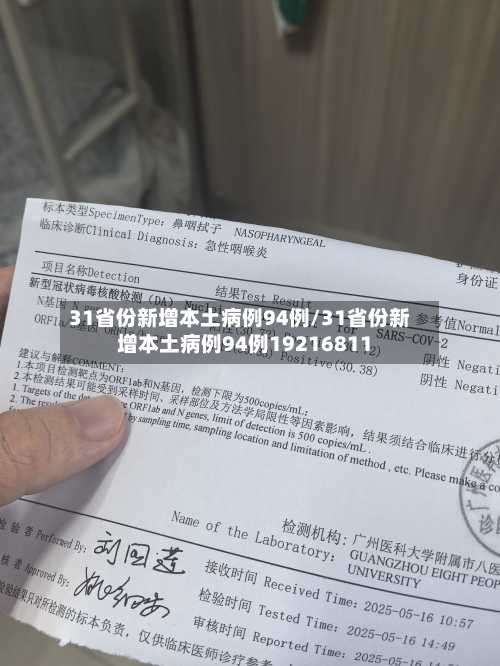 31省份新增本土病例94例/31省份新增本土病例94例19216811