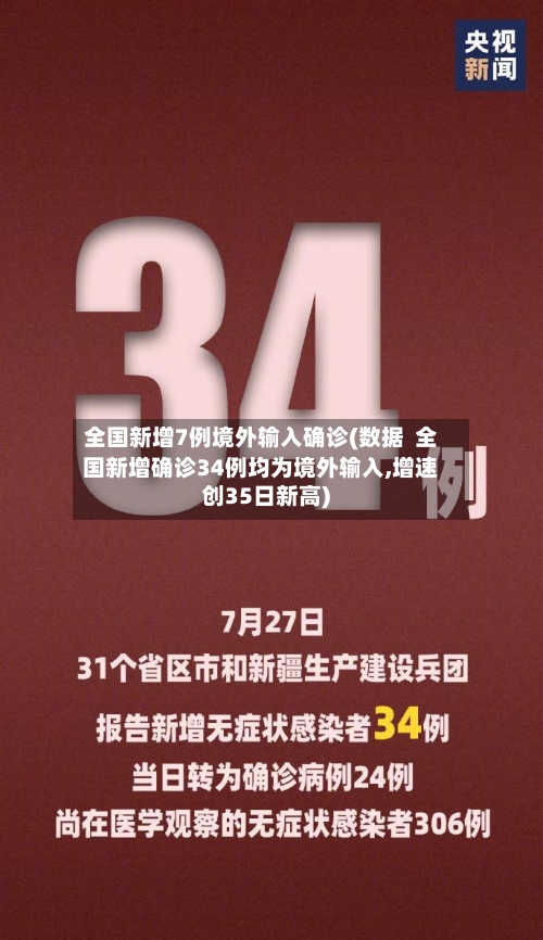 全国新增7例境外输入确诊(数据  全国新增确诊34例均为境外输入,增速创35日新高)
